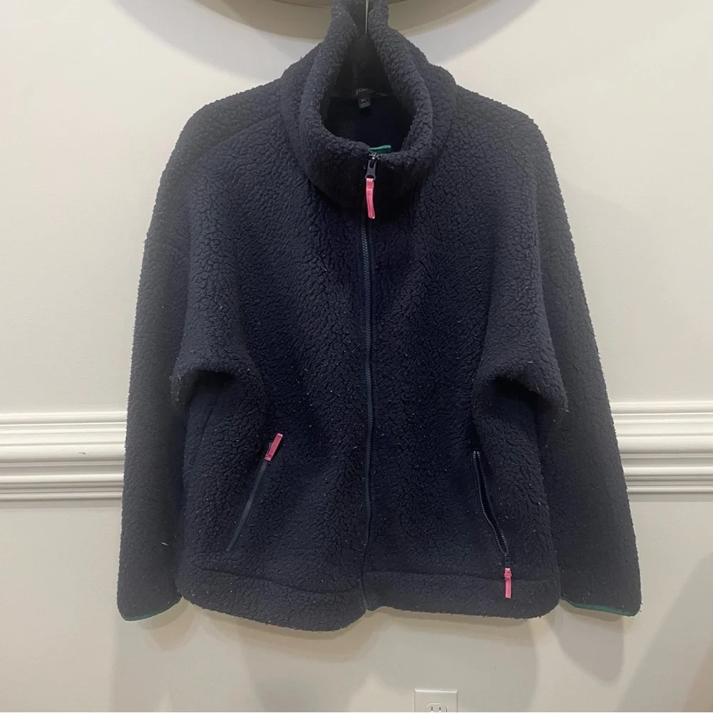 J. Crew Jackets & Coats | Sherpa Jacket | Color: Blue | Size: XL |